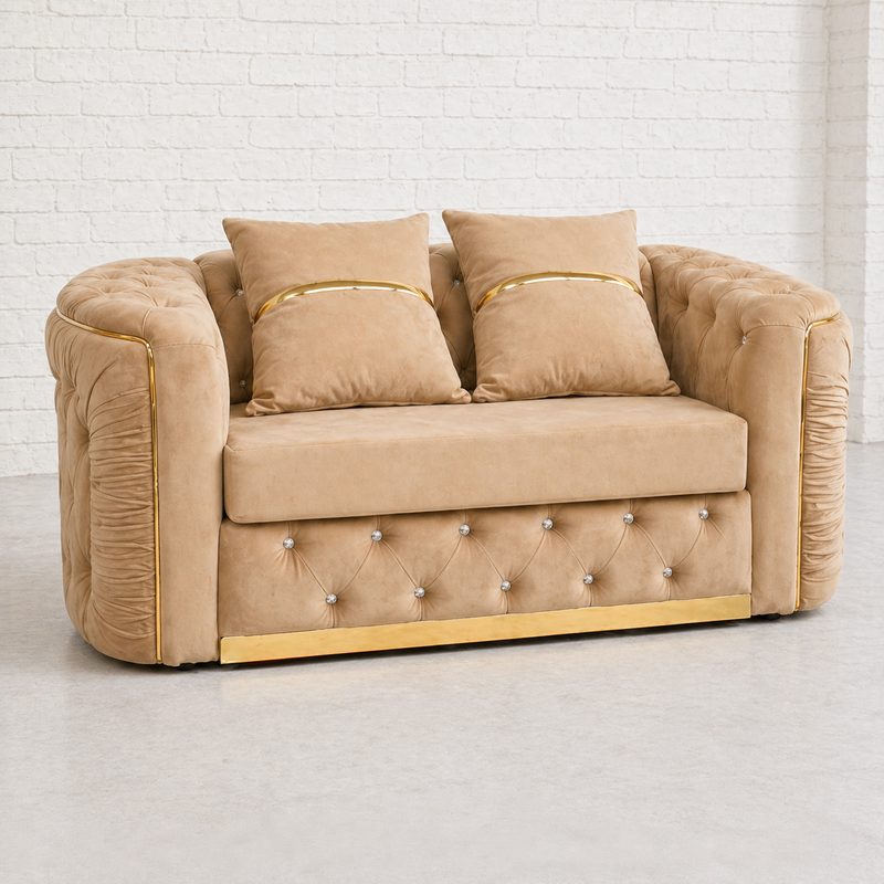 Ambassador Chesterfield 2-Seater Sofa | Premium Velvet Couch