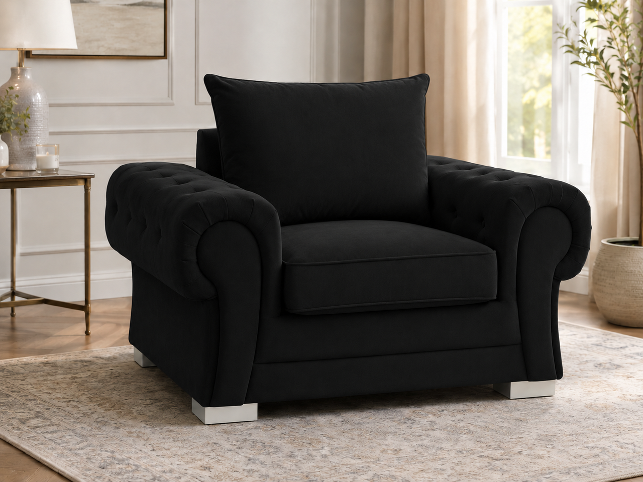 Verona 1-Seater Fabric Sofa | Premium Living Room Couch