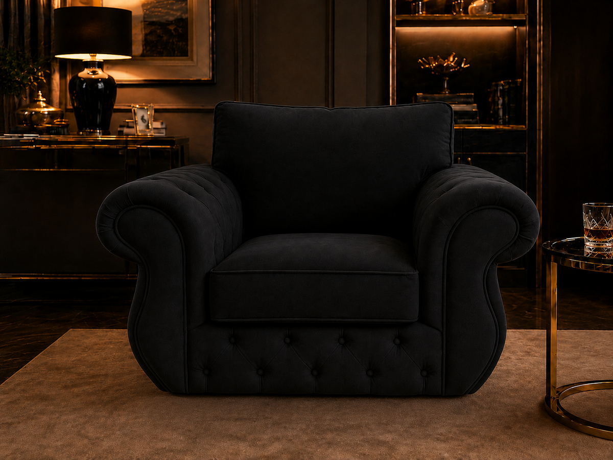Rio Luxury Velvet Chesterfield Armchair | 1-Seater Sofa