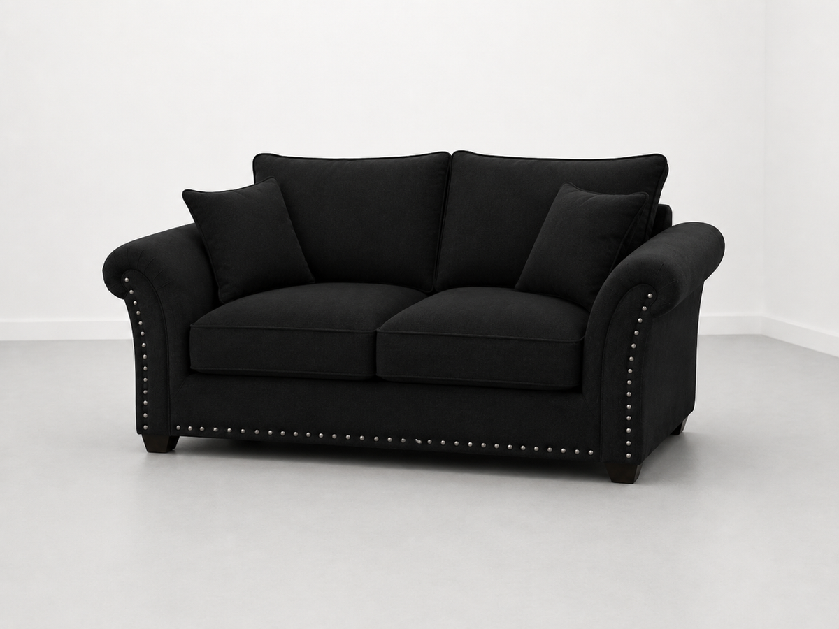 Harrison Modern 2-Seater Velvet Sofa | Contemporary Fabric Living Room Couch