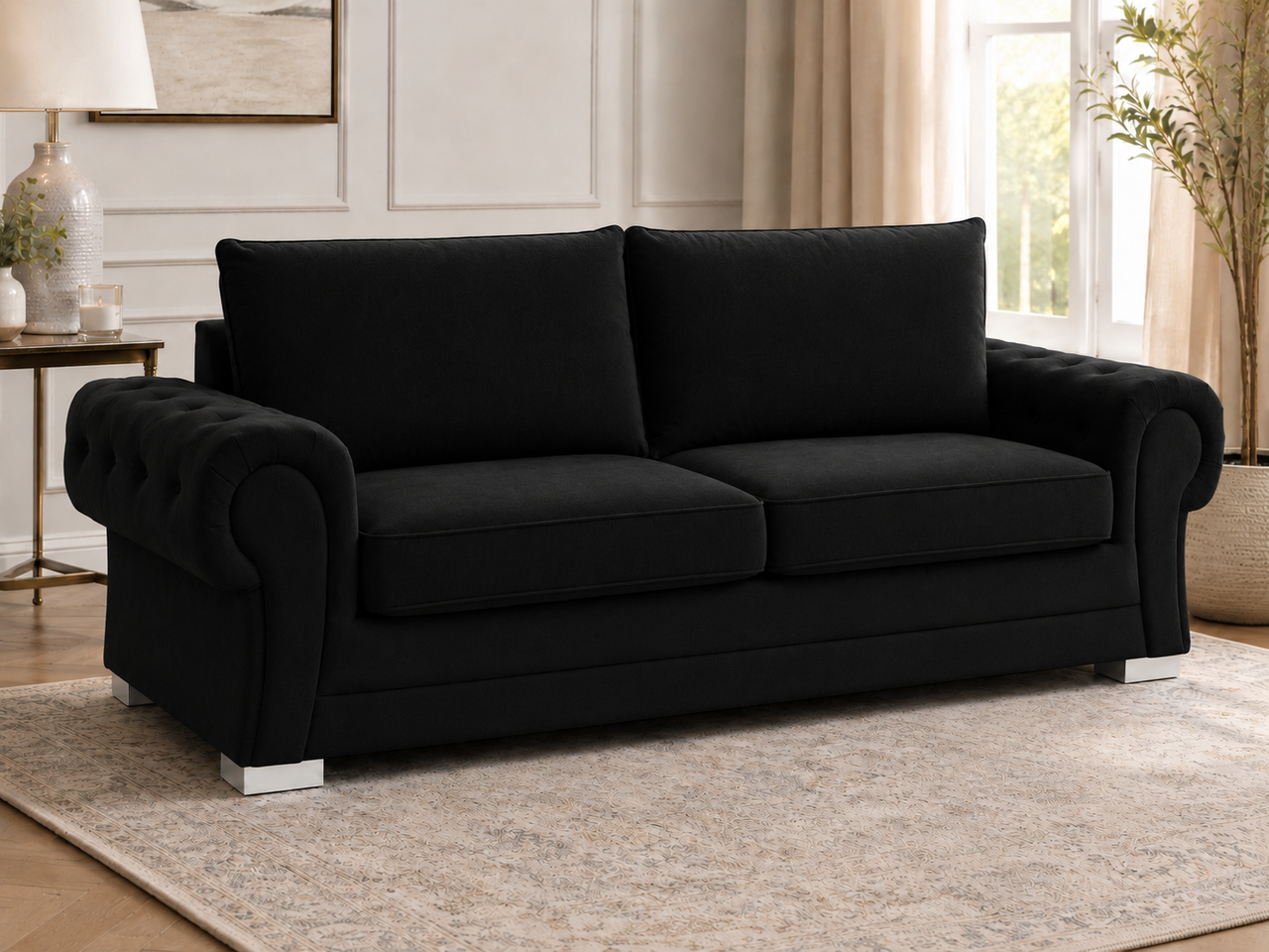 Verona Premium Fabric 3-Seater Settee Modern Living Room Sofa Suite