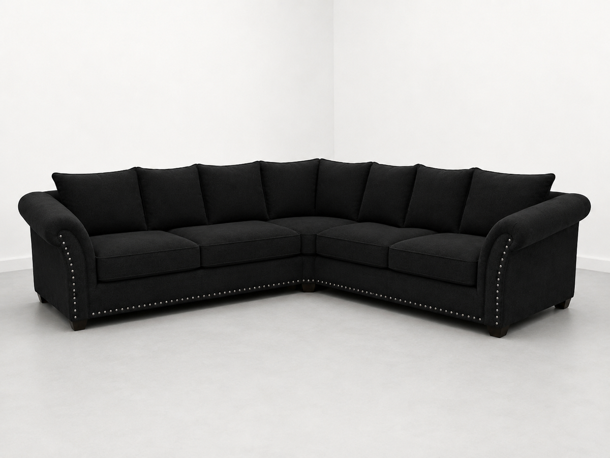 Harrison Velvet Corner Sofa Set Premium Living Room Suite