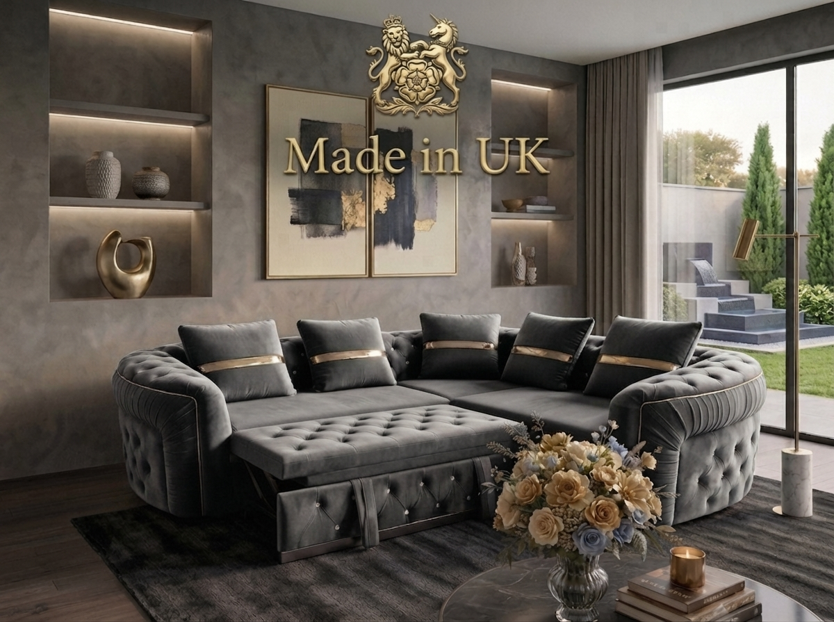 Luxury Plush Soft Velvet Sofabed Living Room Guest Sleeper Couch Bed Settee Suite